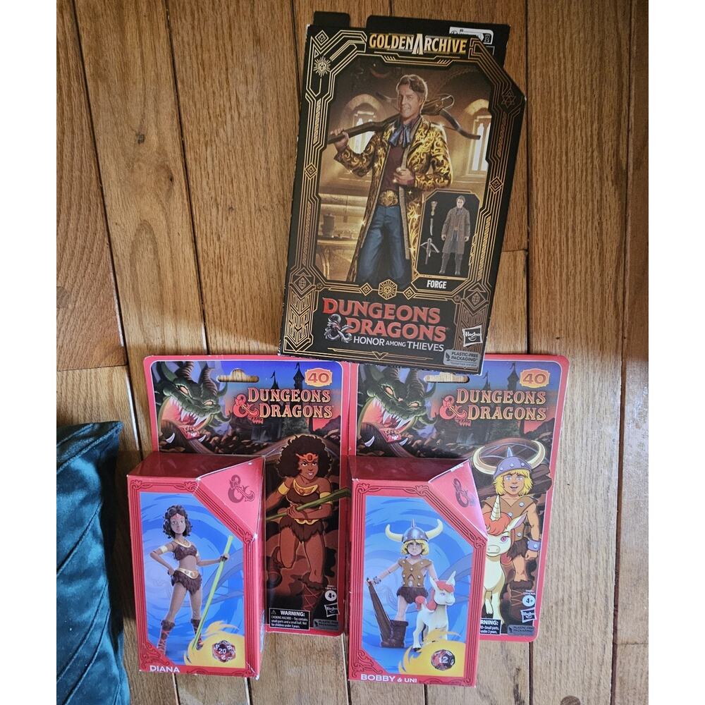 NIB Hasbro Dungeons and Dragon Cartoon Figures Classic 40th Wave Set Of 3